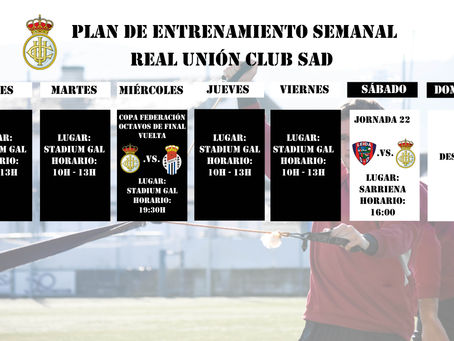 Plan de entrenamiento del primer equipo