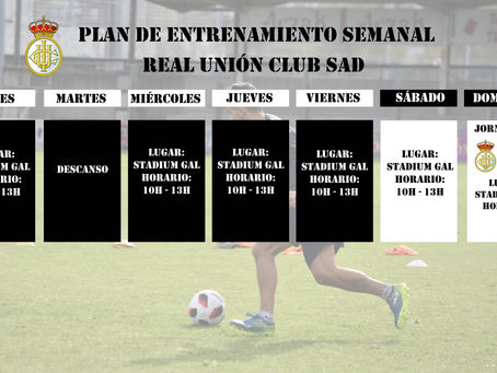 Plan de entrenamiento del Real Unión Club
