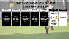 Plan de entrenamiento semanal del primer equipo