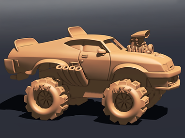 Toy car of the V8 Interceptor from the Mad Max movies. Sculpted in Gravity Sketch.