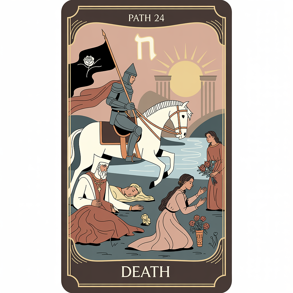 Tarot-style illustration for Path 24 Nun