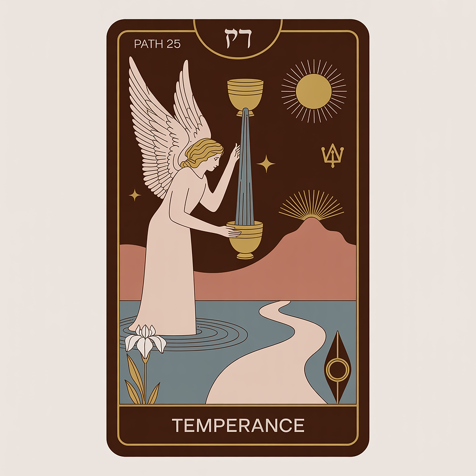 Path 25 Samekh Tarot illustration