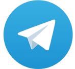 blue icon with paper plane in circle for private sessions