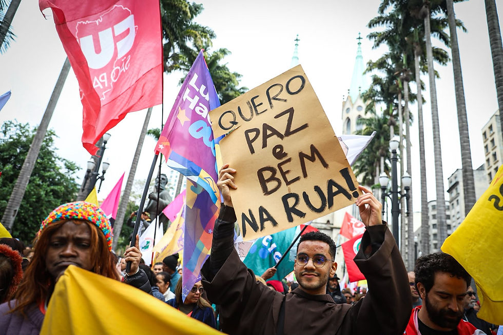 Grito na Praça da Sé, centro de São Paulo. Foto: Elineudo Meira/@fotografia.75