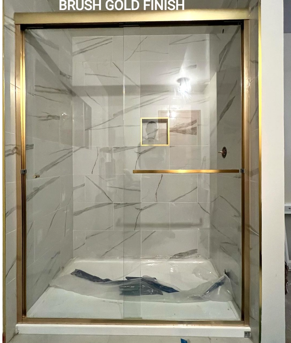 Thumbnail: Double Sliding 6MM  Semi-Frameless with Tempered Glass - Shower Slider door