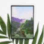 Thumbnail: Purple Mountain Landscape Art Print – Nature Inspired Wall Art for Home Decor