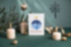 Thumbnail: Winter Bauble Christmas Card – Cosy Cabin Illustration