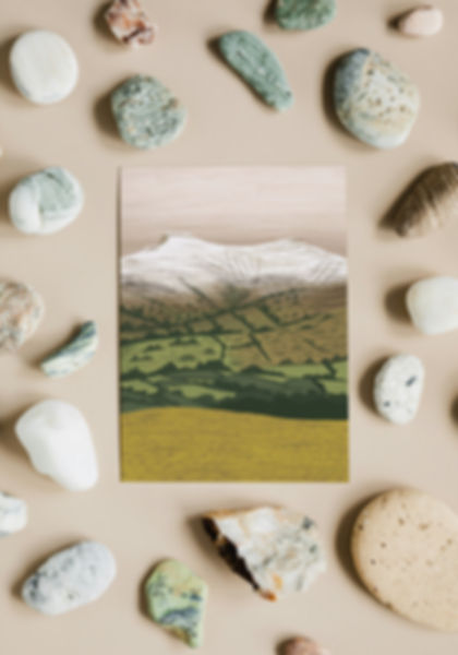 Snow-Capped Welsh Mountain Art Print – Nature Wall Art Inspired by Pen Y Fan