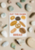 Thumbnail: Eat the Damn Bread Art Print – Illustrated Kitchen Wall Art for Food Lovers