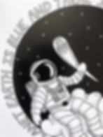 Thumbnail: Planet Earth Is Blue Art Print – Astronaut Space Inspired by David