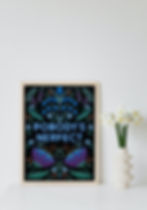 Thumbnail: Pobody’s Nerfect Art Print – Funny Motivational Wall Art with Folk Florals