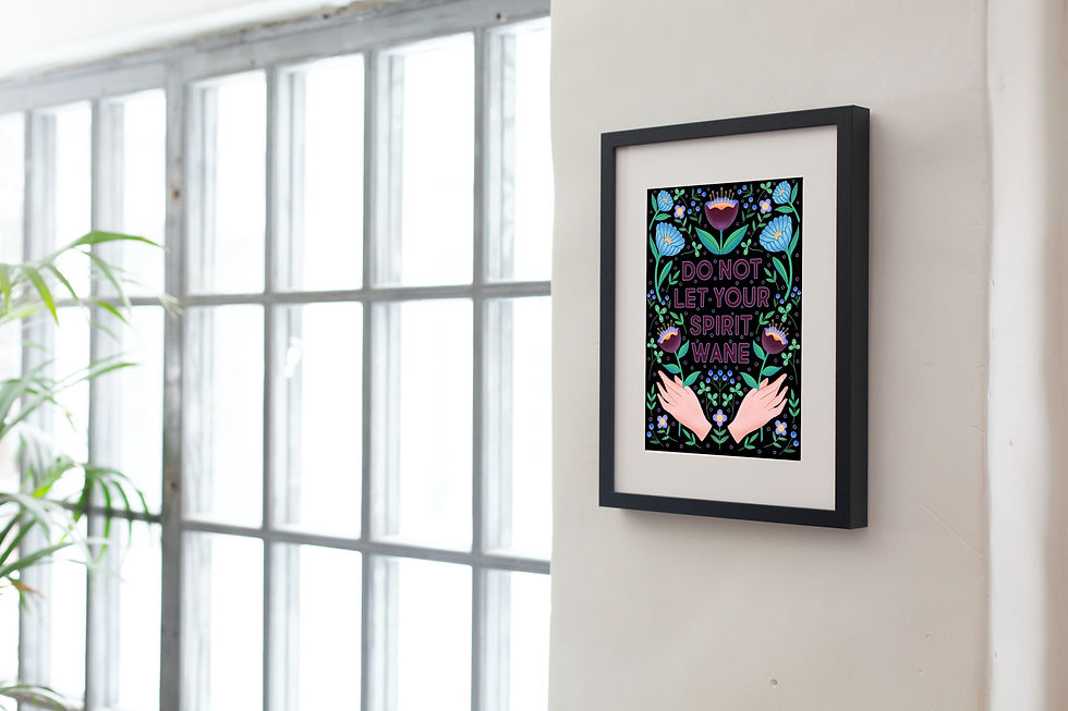 Thumbnail: Do Not Let Your Spirit Wane Art Print – Inspirational Floral Art Print