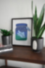 Thumbnail: England Keep My Bones Art Print – Illustrated Landscape Jar Wall Art