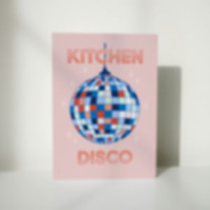Kitchen Disco Card – Fun Retro Disco Ball A6 Greeting Card