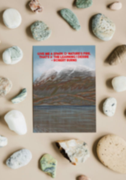 Robert Burns Quote Art Print – Scottish Mountain Landscape Wall Art