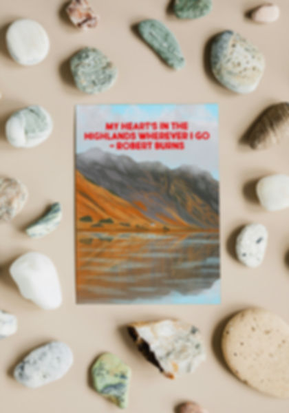 My Heart’s in the Highlands Art Print – Robert Burns Scottish Landscape Wall Art
