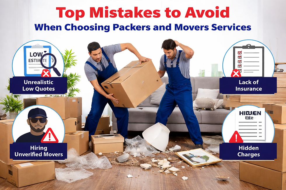 Top Mistakes to Avoid When Choosing Packers and Movers Services