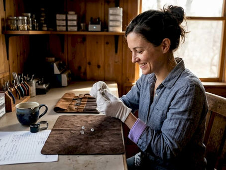 Jeweler reviewing personalized diamond keepsakes