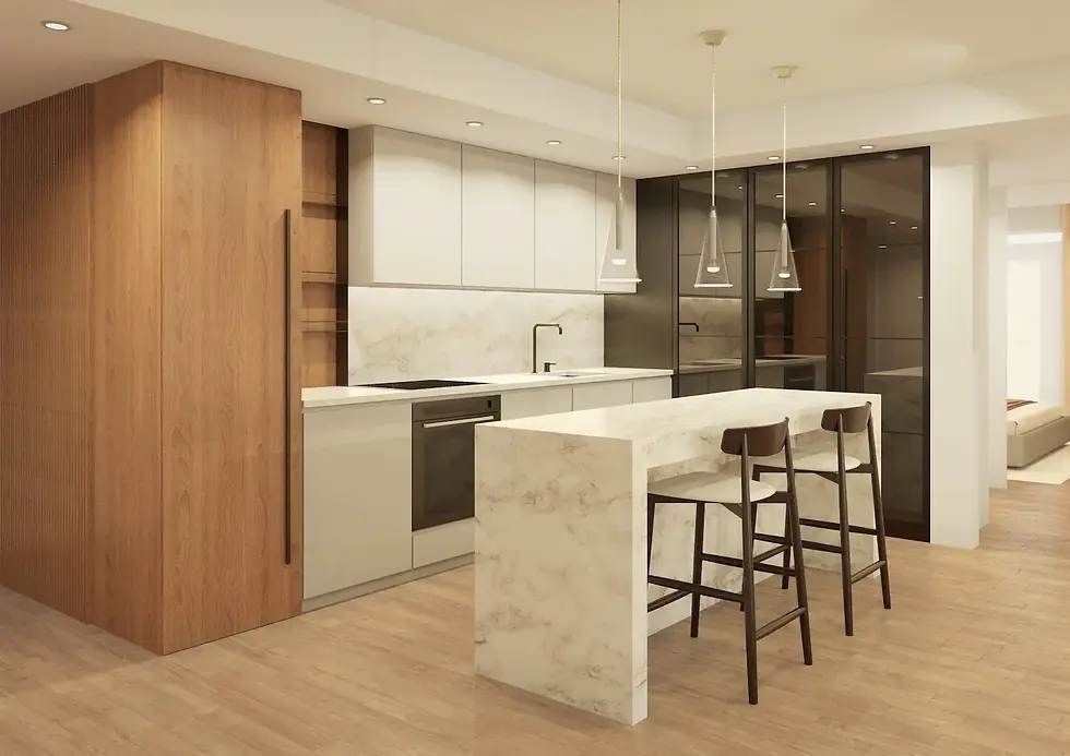 Sky View Monaco kitchen wood
