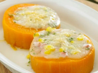 CANASTITAS DE CALABAZA RELLENAS