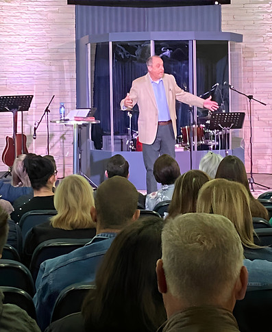 Phil Underwood pastoring on scene on an event