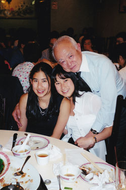 Grant with granddaughters Alyssa and Kristin