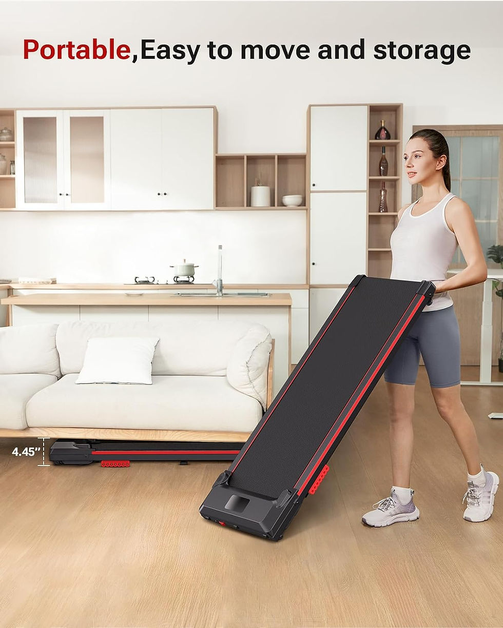 Thumbnail: UREVO Walking Pad, Under Desk Treadmill, Portable Treadmills for Home/Office, W
