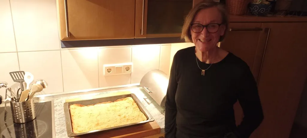 Annette Rümmele und ein Fränkischer Zwiebelkuchen