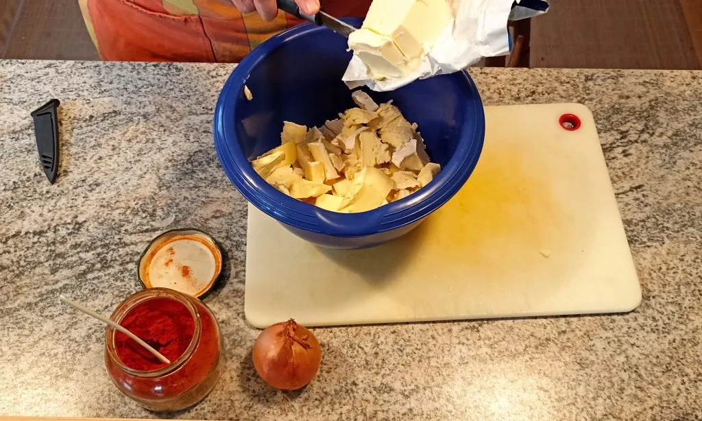 Zugabe von Butter
