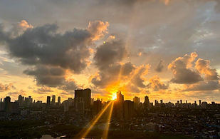 Sun Beaming through Buildings