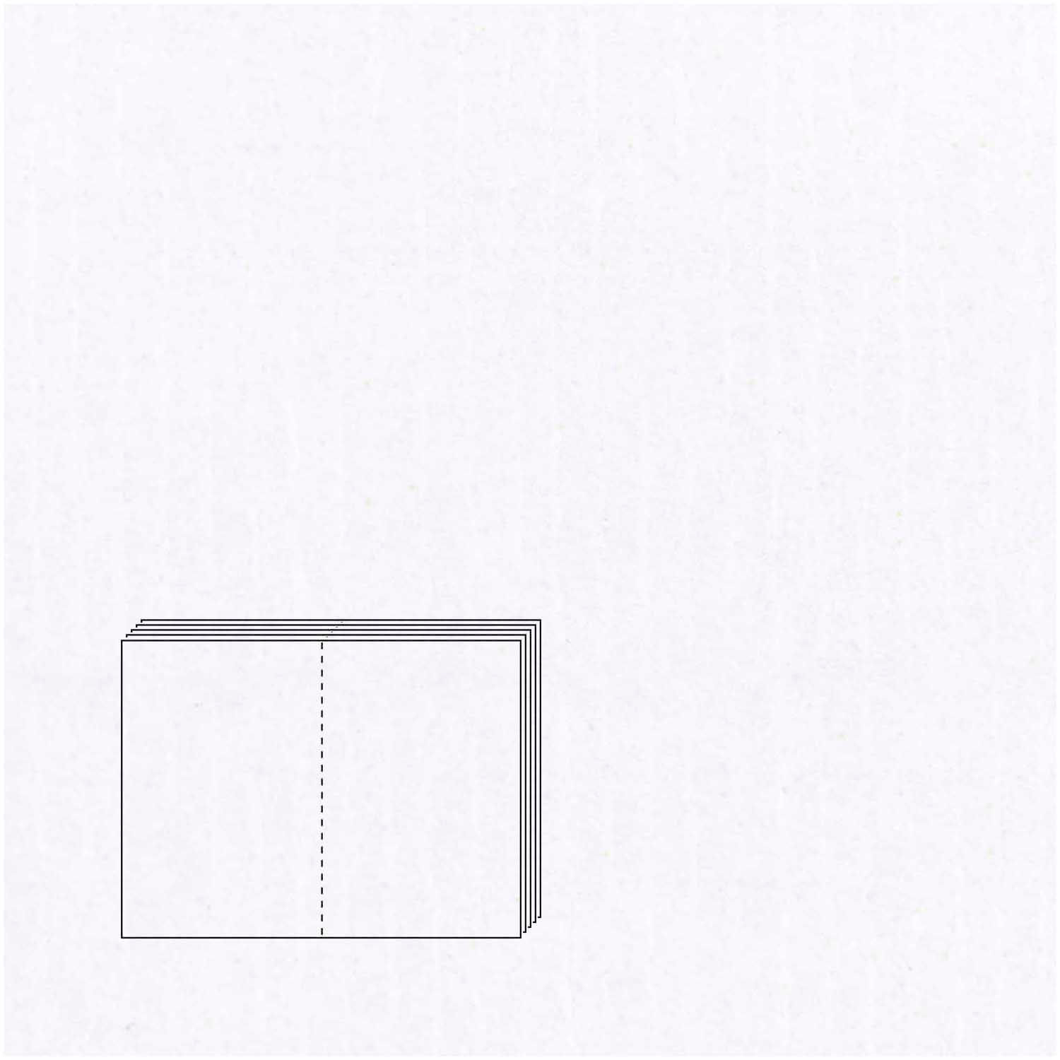 5 Doppelkarten blütenweiss, Format A5