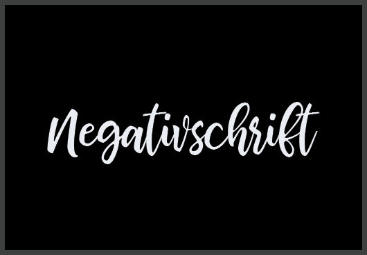 Negitive Lettering Tutorial: Negativschriften ein Blickfang für tolle Handletterings