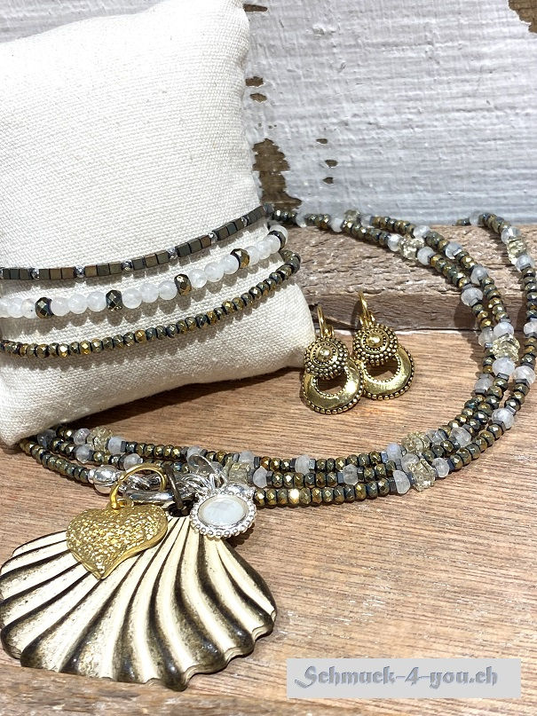 arubaS - Mondstein, Lemonquarz und Hämatit