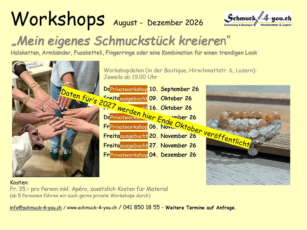 Workshop-Daten bis Ende 2026