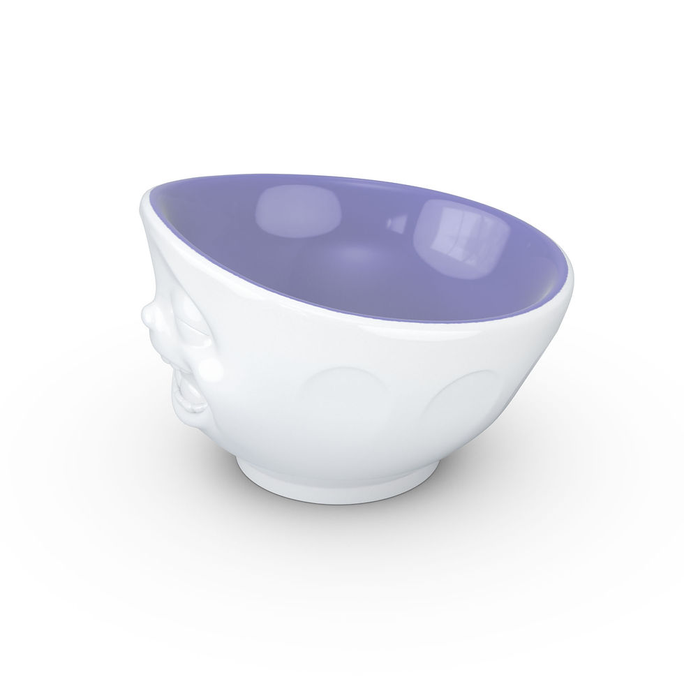 Miniaturbild: Schale 500ml lachend innen lavendel aussen weiss