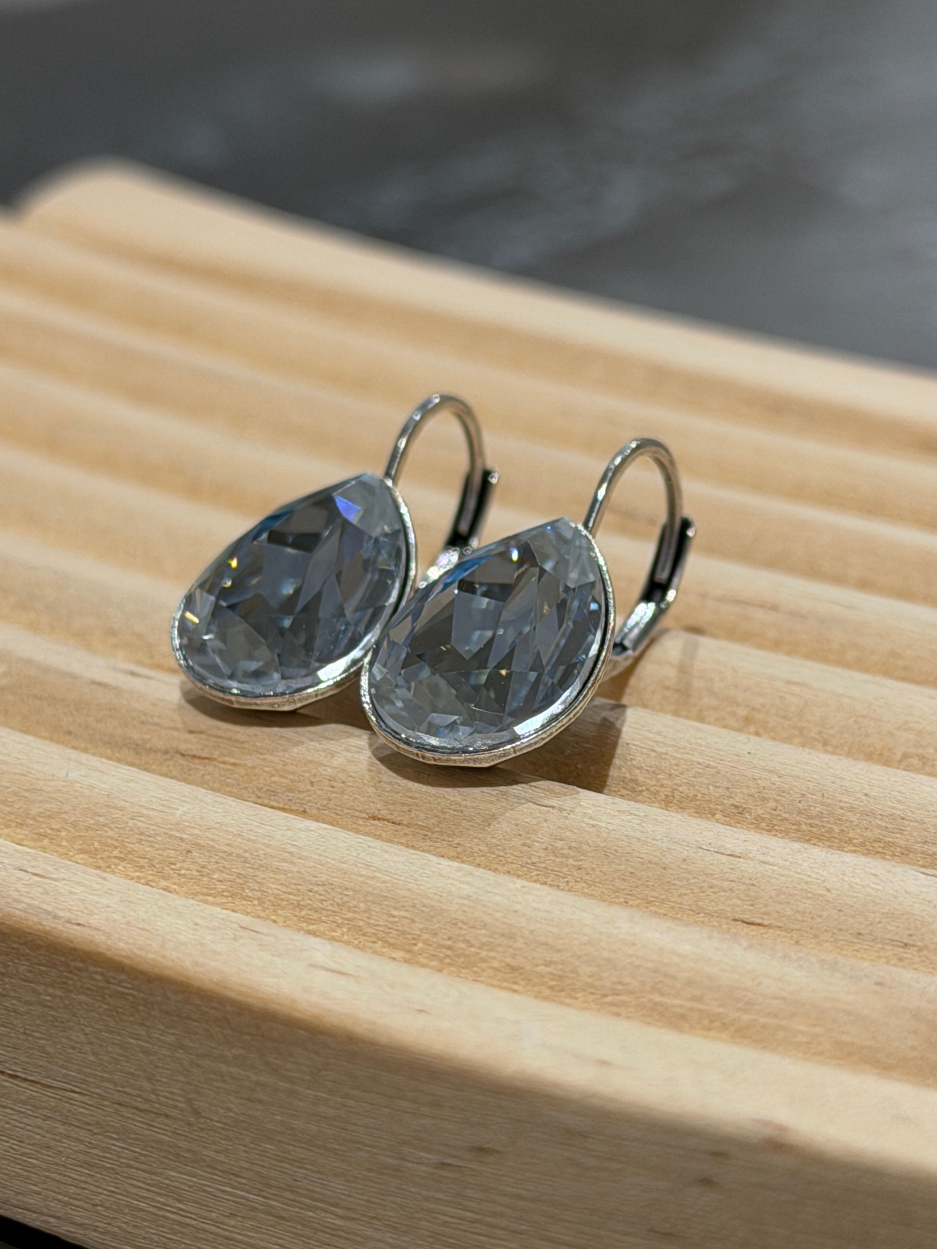 Ohrhänger Swarovski-Pear blue shade