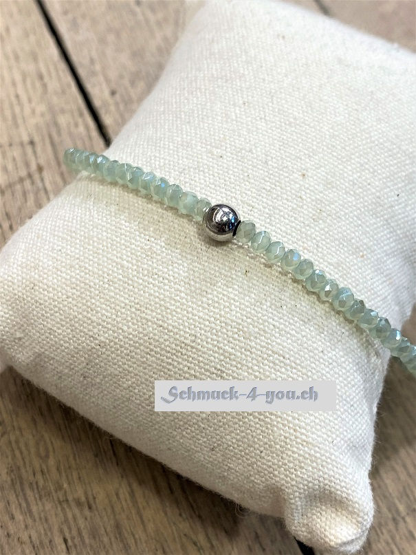 arubaS - Armband Kristall aquagrün
