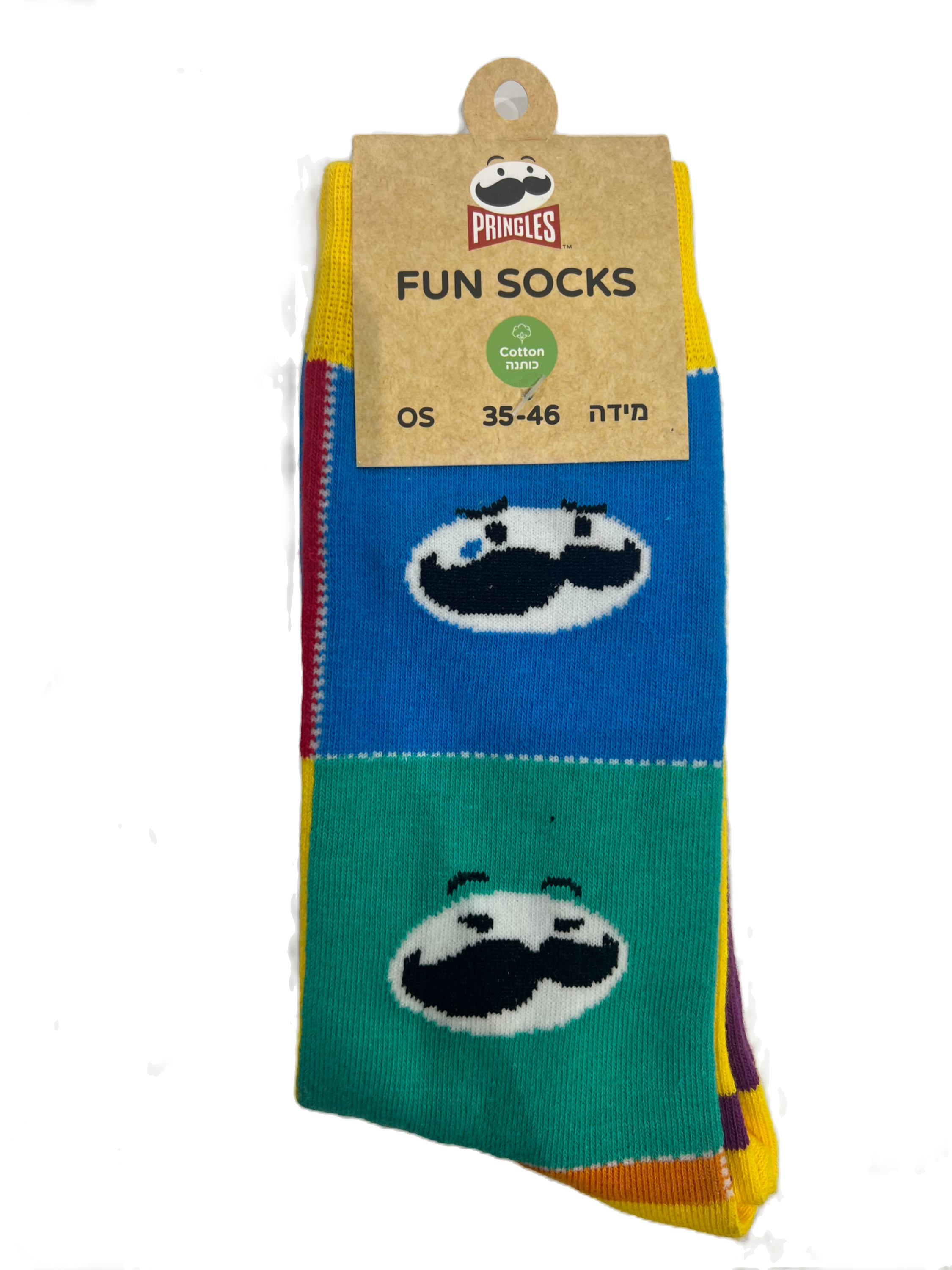 גרב- ספרינגלס סמל על ריבועים  צבעונים