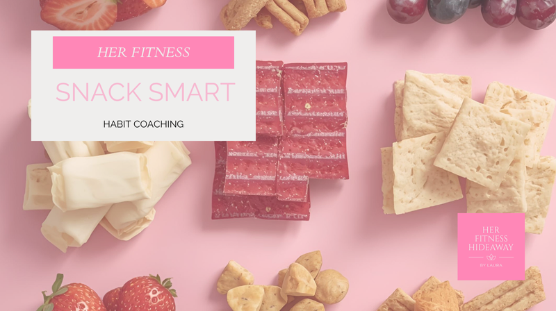 Minimal feminine image representing smart snacking habits for women with healthy snacks 