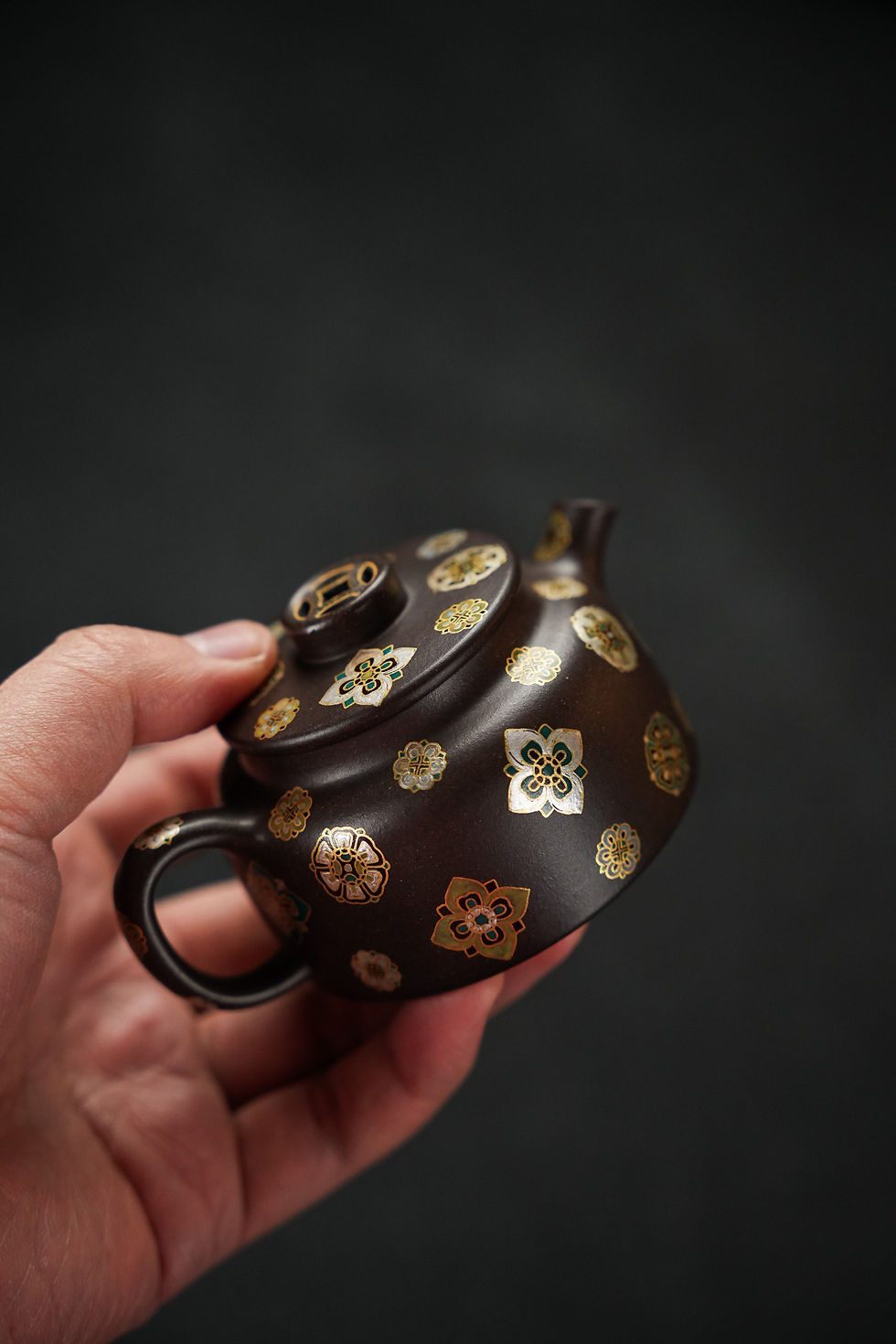 Thumbnail: Lucky Gold · Enamel & Gold-Silver Painted Teapot