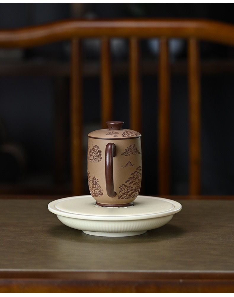 Thumbnail: Shanshui Hand-Carved Gaiwan Cup