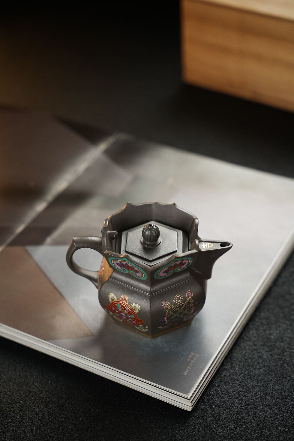 Thumbnail: Monk Hat Teapot · Enamel Painted