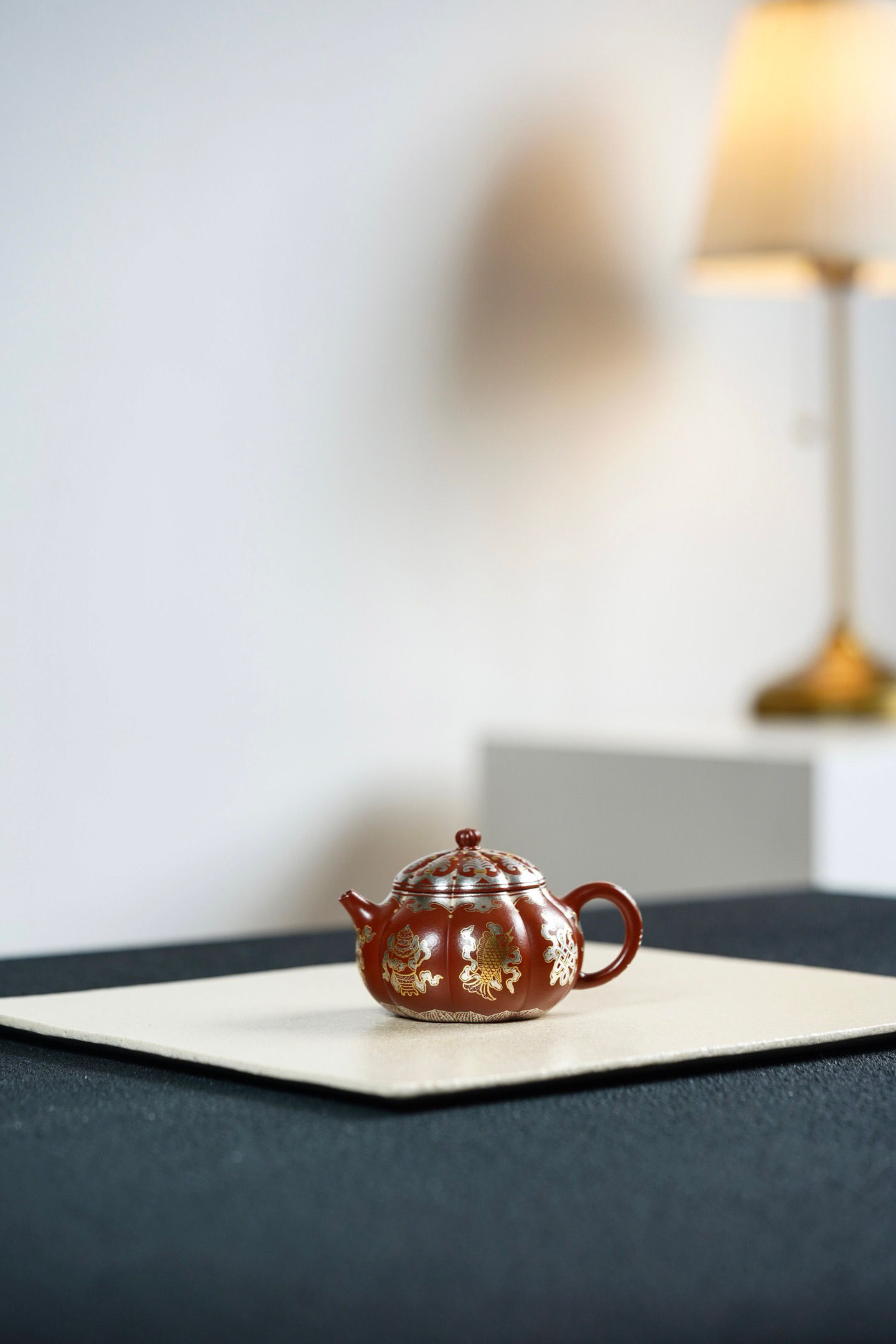 Linglong · Gold & Silver Painted Teapot
