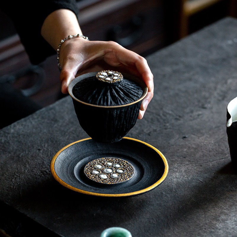 縮圖：Lotus Auspicious San Cai Gaiwan