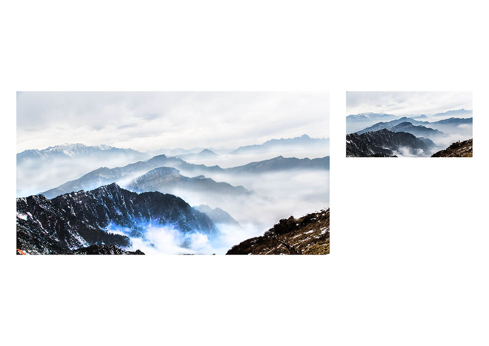 Tratamento da imagem: Montanhas.
