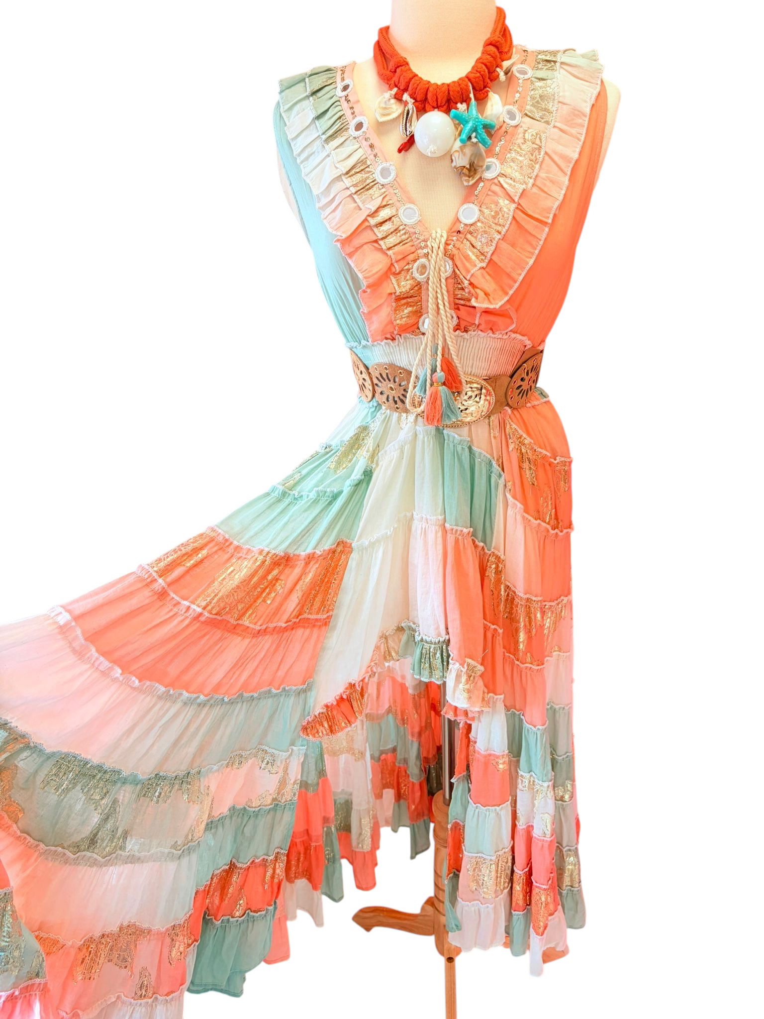 Azure high low dress