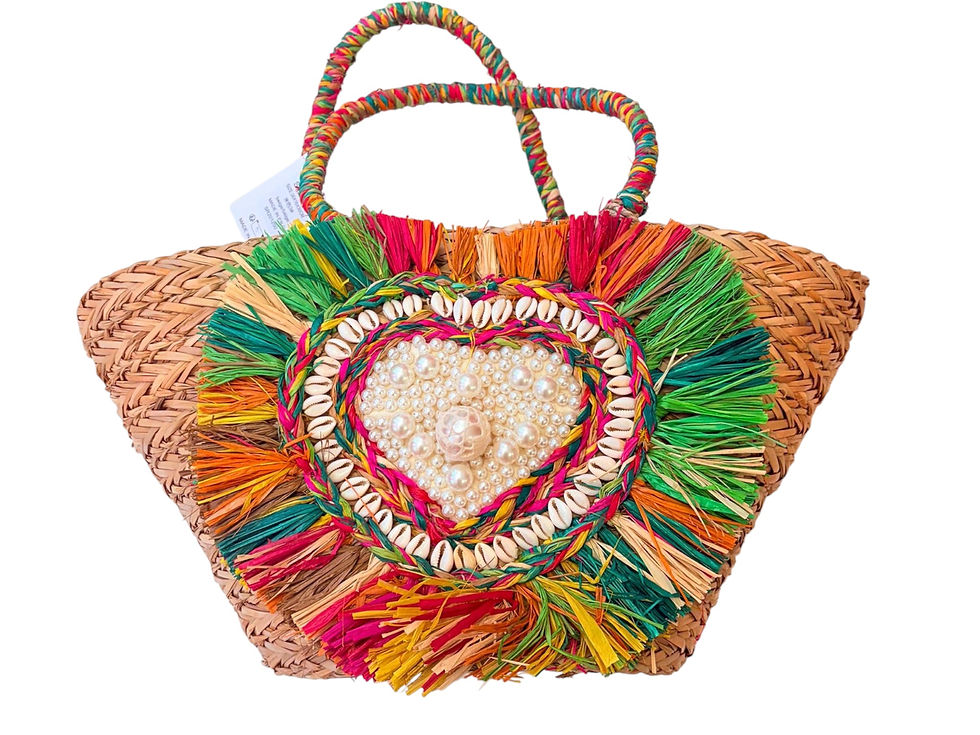 Thumbnail: Rainbow heart beach bag 