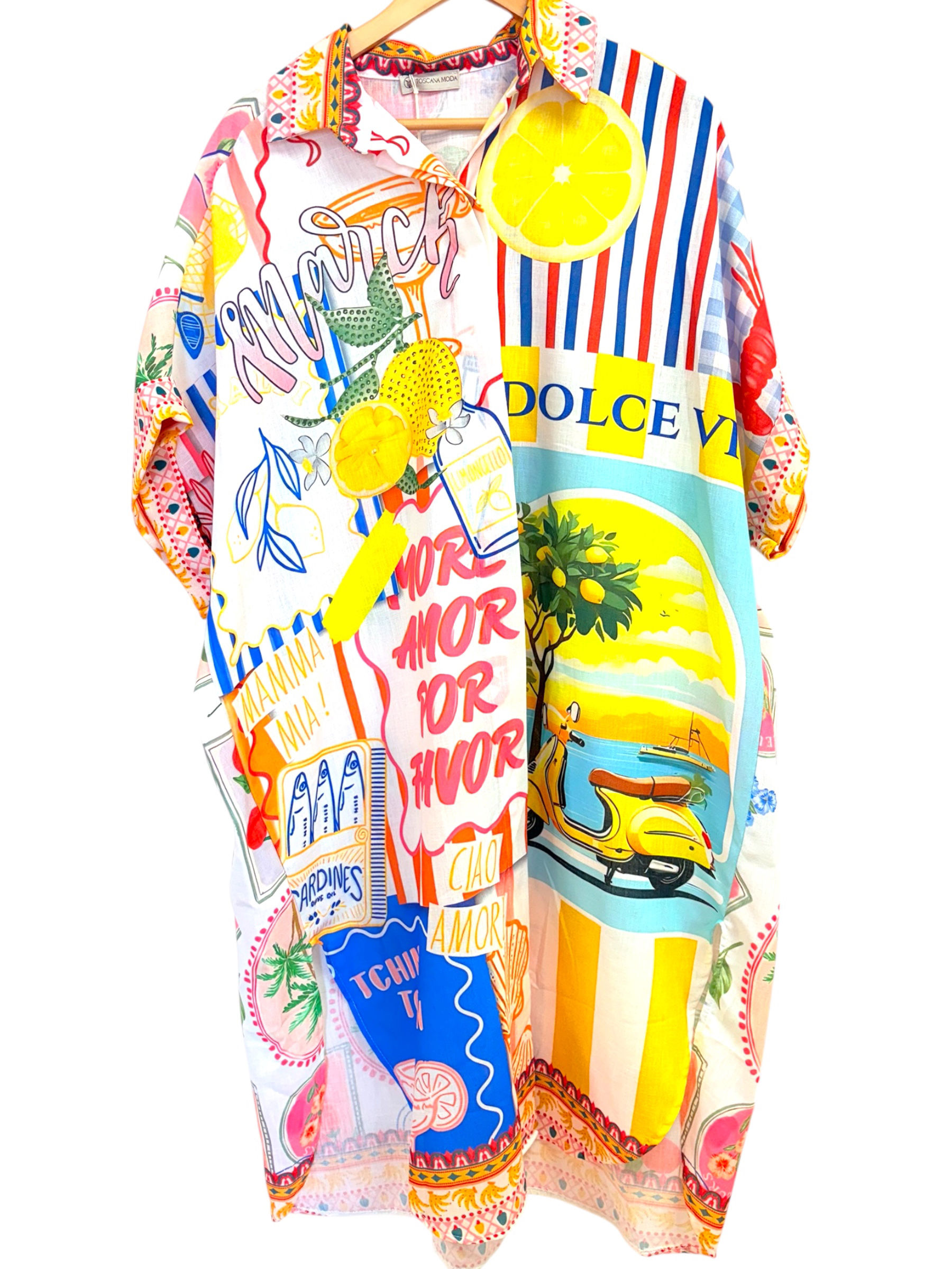 Lemon holiday shirt dress