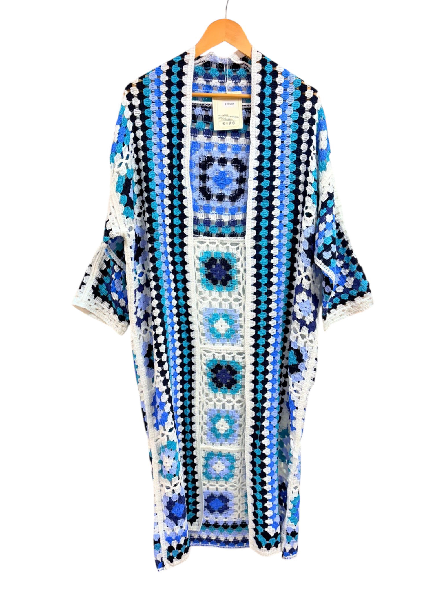 Long light crochet cardigan 