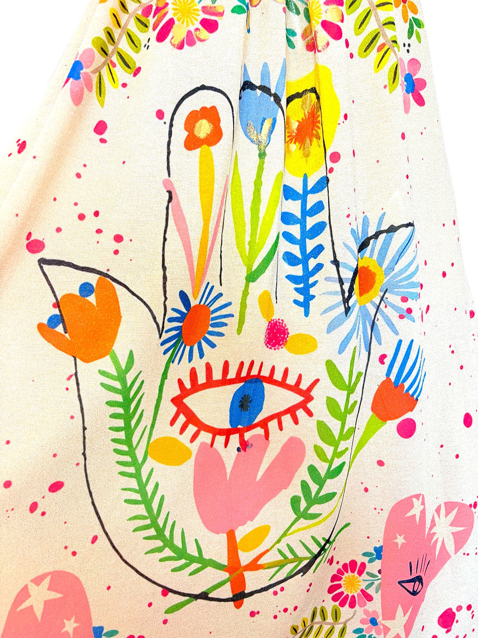 Thumbnail: Hamsa hand shimmer halter dress 